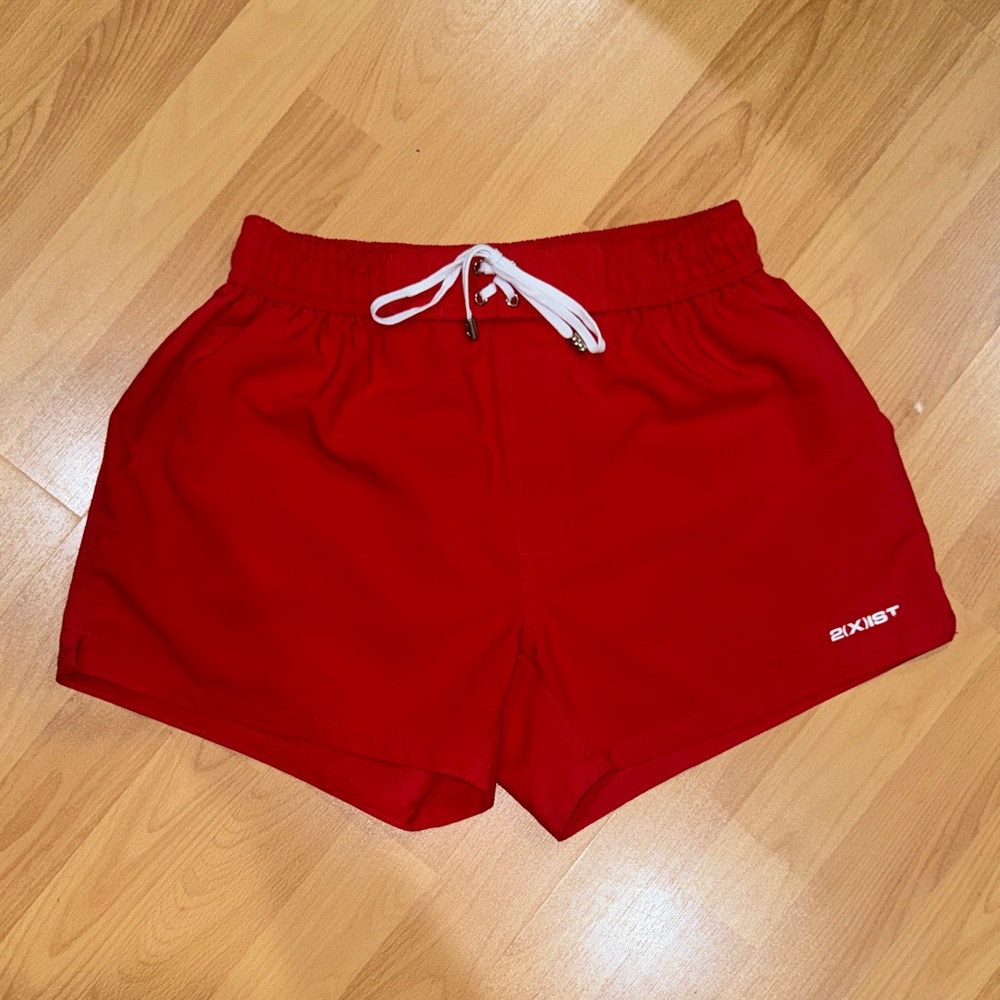 Red 2XIST Swim Trunks